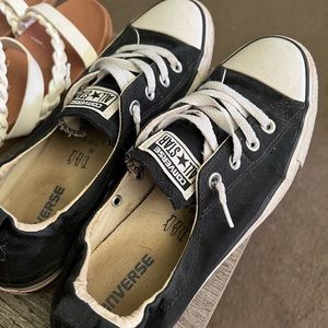 Converse slide on black shoes. Size 10